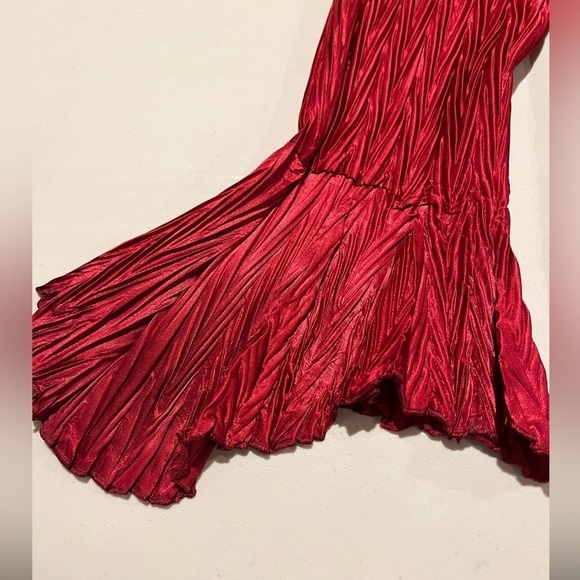 libra Red Bell Sleeve Textured Blouse Women’s Size XL - Picture 8 of 12